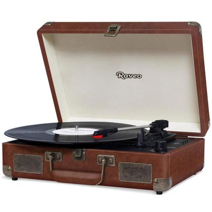Imagem de Vitrola Raveo Sonetto Vintage Bluetooth USB 10W Marrom