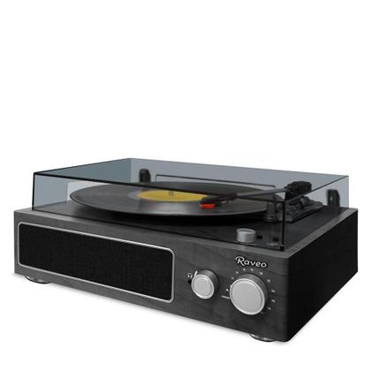 Imagem de Vitrola Raveo Studio Preto Toca-Discos, Bluetooth, Radio FM, USB, Saída Auxiliar Bivolt