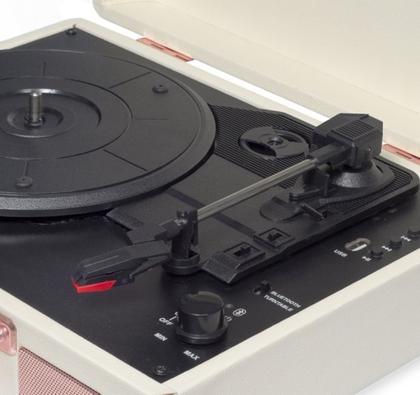 Imagem de Vitrola Toca Discos Retrô Raveo Sonetto Rose Gold USB Bluet