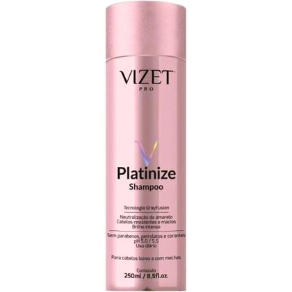 Imagem de Vizet Shampoo Platinize para Cabelos Loiros 250mL