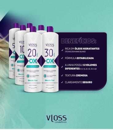 Imagem de vloss Ativador Hidratante Ox20 Vol Com Pó Descorante Branco