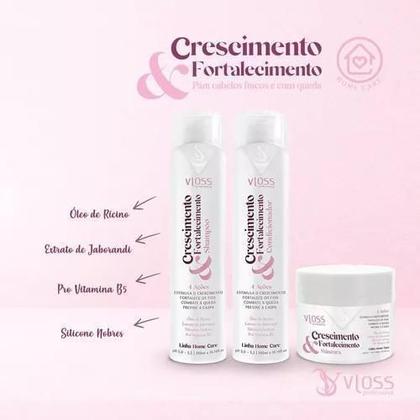 Imagem de Vloss Crescimento Fortalecedor Shampoo Condicionador Máscara