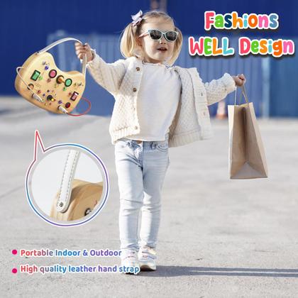 Imagem de Voador Montessori Toddler Busy Board com 17 luzes LED