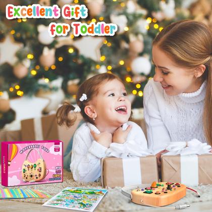 Imagem de Voador Montessori Toddler Busy Board com 17 luzes LED