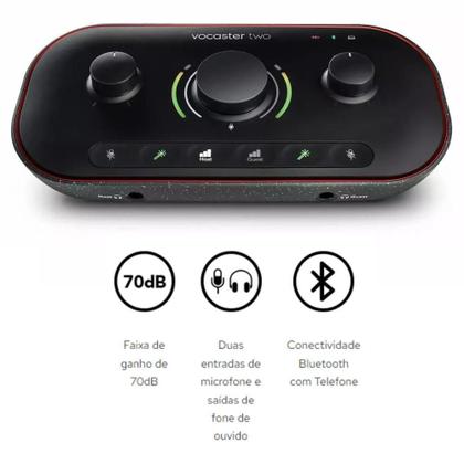 Imagem de Vocaster Two Studio Interface De Áudio Focusrite Podcast