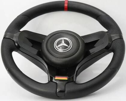 Imagem de Volante Caminhão Mercedes-Benz Preto 37cm Mb 1113