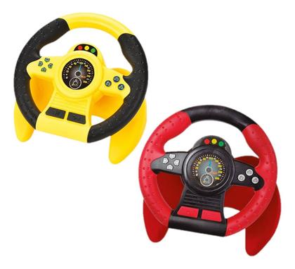 Imagem de Volante Giro 360 Brinquedo Som Música Com Alça Carro Ventosa