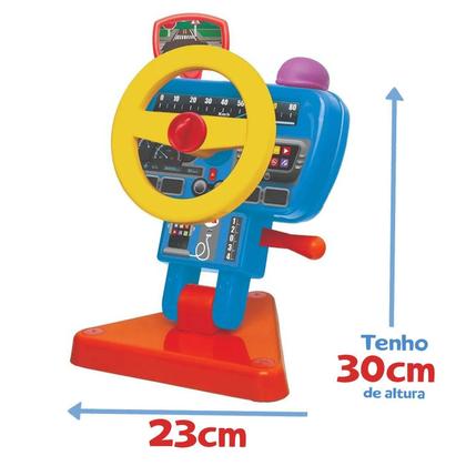 Imagem de Volante Infantil Brinquedo Bebe Infantil Com Buzina E Retrovisor Montessori Elka com Revista de Colorir Capivara Fofa