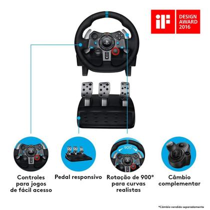 Volante Logitech G29 Driving Force para PS5, PS4, PS3 e PC - 941