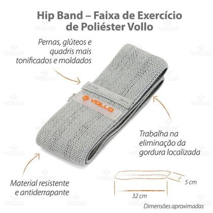 Imagem de Vollo vp1085 hip band faixa de exercicio de poliester