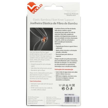Imagem de Vollo vr5103 joelheira elastica de fibra de bambu