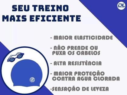 Imagem de Voltar Touca De Natação Silicone Hidro Impermeável Não Molha Cabelo