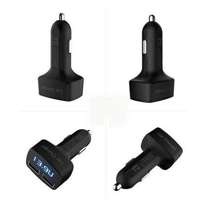 Imagem de Voltímetro Digital Automotivo 12v 24v Carregador Usb Temp