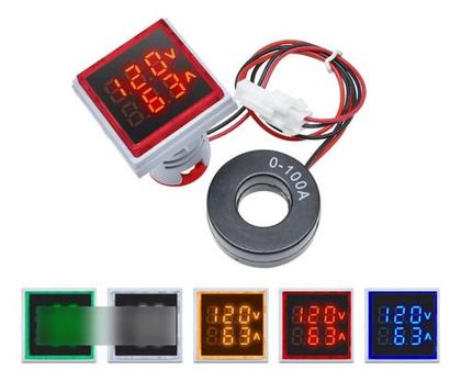 Imagem de Voltímetro e Amperímetro Digital 100A 50-500V Snetec SVQ2-22