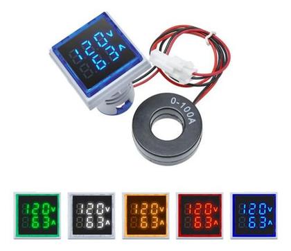 Imagem de Voltímetro e Amperímetro Digital 100A 50-500V Snetec SVQ2-22