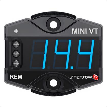 Imagem de Vomtímetro Stetsom Mini VT Digital Medidor de Bateria 7V a 30V Automotivo Led Azul Compacto