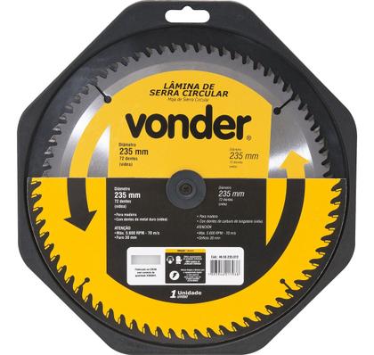 Imagem de Vonder Disco De Serra Circular Videa 185 X 20 X 60 Dentes