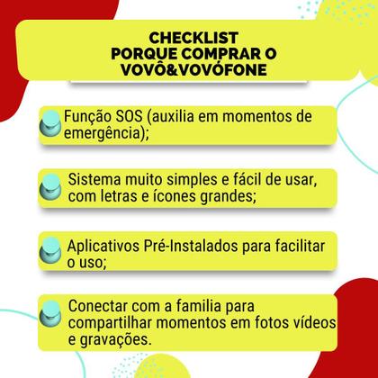 Imagem de Vovô&vovófone 3g 64gb tela grande 6.1 zap face botão sos