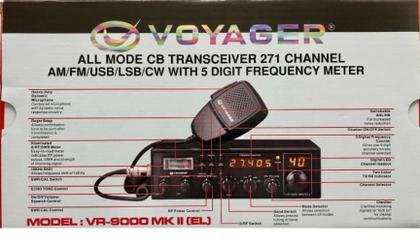 Imagem de Voyager Vr 9000 Mk Ii Radio Amador PX 291 Canais A Dama da Noite