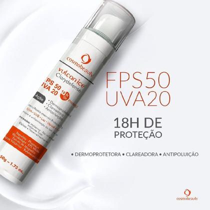 Imagem de Vulcan Ice Clarydefense FPS50 Protetor Solar Cosmobeauty 50g