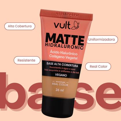 Imagem de Vult Base Alta Cobertura Vegano Matte Hidraluronic V320 26ml