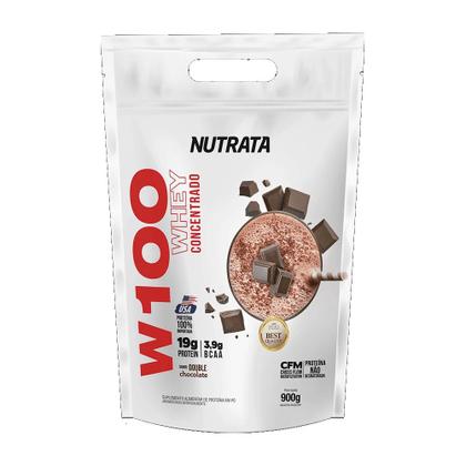 Imagem de W100 whey concentrado chocolate 900g refil - nutrata