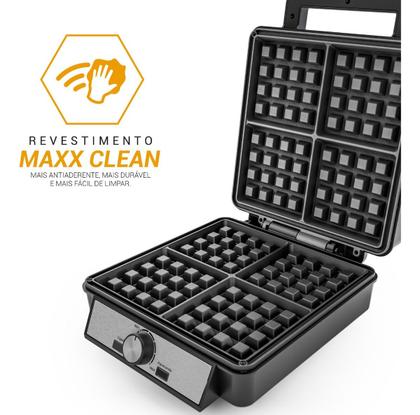 Imagem de Waffle Maker Philco 5 Temperaturas 4 Waffles Pwm04a Cor Preto