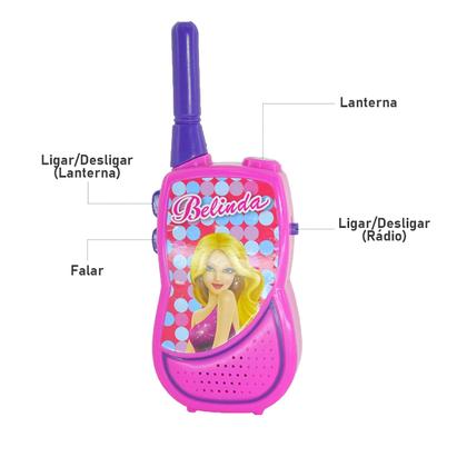Imagem de Walk Talk Rádio Comunicador Infantil Belinda Meninas - Dm Toys