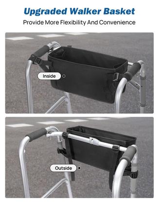 Imagem de Walker Basket JOYTUTUS para andador dobrável, idosos e andarilho