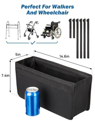 Imagem de Walker Basket JOYTUTUS para andador dobrável, idosos e andarilho