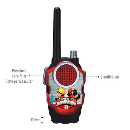 Imagem de Walkie Talk Rádio Comunicador Infantil Brinquedo Bombeiro