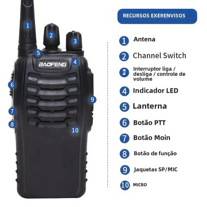 Imagem de Walkie Talkie Baofeng BF-888S 12W - Banda Dupla UHF 400-470MHz com Alcance Longo