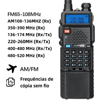 Imagem de Walkie Talkie Baofeng UV-5R/M5R de Longo Alcance - Bateria 3800mAh - AM/FM/Ham