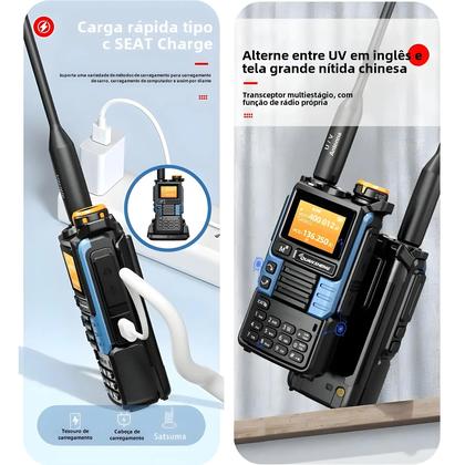 Imagem de Walkie Talkie Quansheng UV-K6 5W - UHF/VHF - Carregamento Tipo C