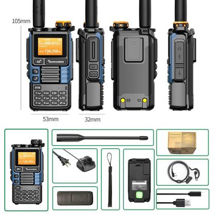 Imagem de Walkie-Talkie QUANSHENG UVK5 (99) AM/FM/DTMF 200CH com azul NOAA