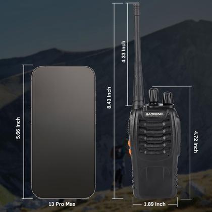 Imagem de Walkie Talkies BAOFENG 888S recarregáveis de longo alcance para adultos