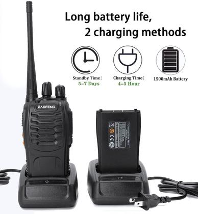 Imagem de Walkie Talkies BAOFENG bf-888s UHF de longo alcance, pacote com 4 unidades com acc