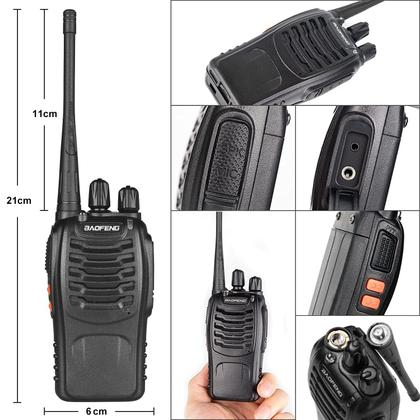 Imagem de Walkie Talkies BAOFENG bf-888s UHF de longo alcance, pacote com 4 unidades com acc