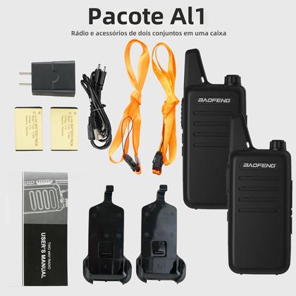 Imagem de Walkie Talkies Infantis Baofeng VT-C2 - 2 Unidades, 2 Watts, para Caminhadas