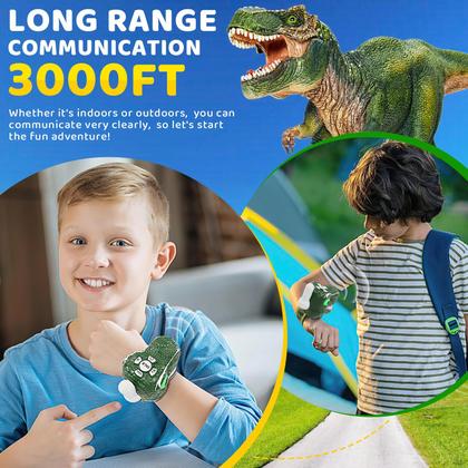 Imagem de Walkie Talkies MLDKA Dinosaur para crianças de 3 a 12 anos, pacote com 2