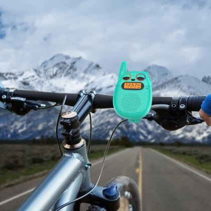 Imagem de Walkie Talkies QNIGLO recarregável para crianças, pacote com 2 unidades com rádio FM