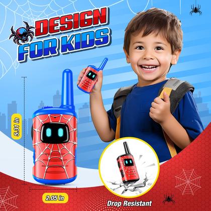 Imagem de Walkie Talkies Recarregáveis Comedyfun Spider - Pacote com 2 Unidades para Crianças
