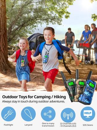 Imagem de Walkie Talkies Recarregáveis Inspireyes para Crianças (8-12 anos) - Pacote com 4