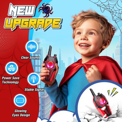 Imagem de Walkie Talkies Recarregáveis Spider para Crianças (3 a 7 anos) - Pacote com 2