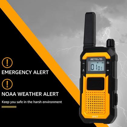Imagem de Walkie Talkies Retevis RB48 à prova d'água IP67 de longo alcance, pacote com 4 unidades