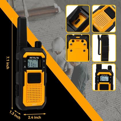 Imagem de Walkie Talkies Retevis RB48 à prova d'água IP67 de longo alcance, pacote com 4 unidades