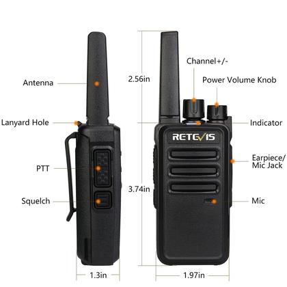 Imagem de Walkie Talkies Retevis RT68 de longo alcance 1200mAh, pacote com 4