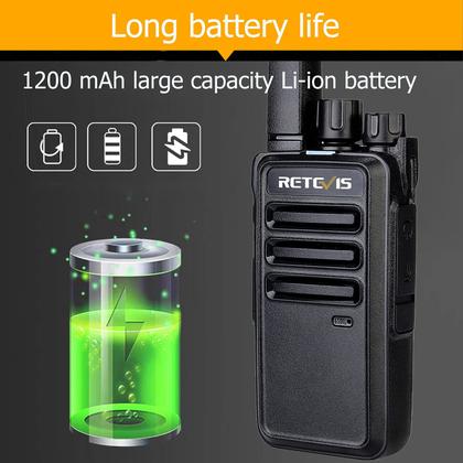 Imagem de Walkie Talkies Retevis RT68 de longo alcance 1200mAh, pacote com 4