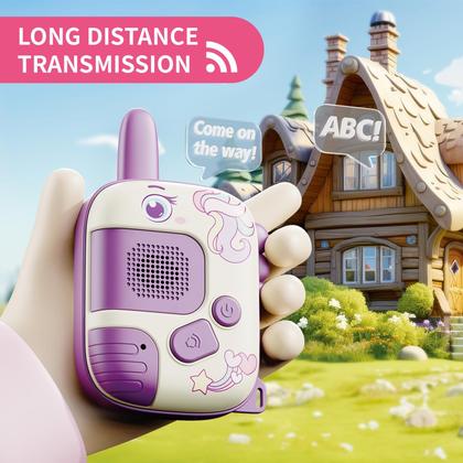 Imagem de Walkie Talkies Unicórnio para Meninas - Pacote com 2 - Brinquedo para Crianças de 3 a 10 Anos