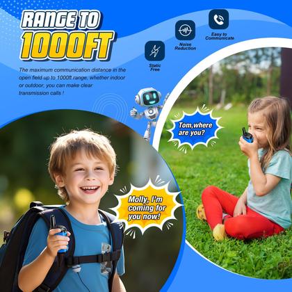 Imagem de Walkie Talkies Webspidee recarregável para crianças de 3 a 8 anos, pacote com 2